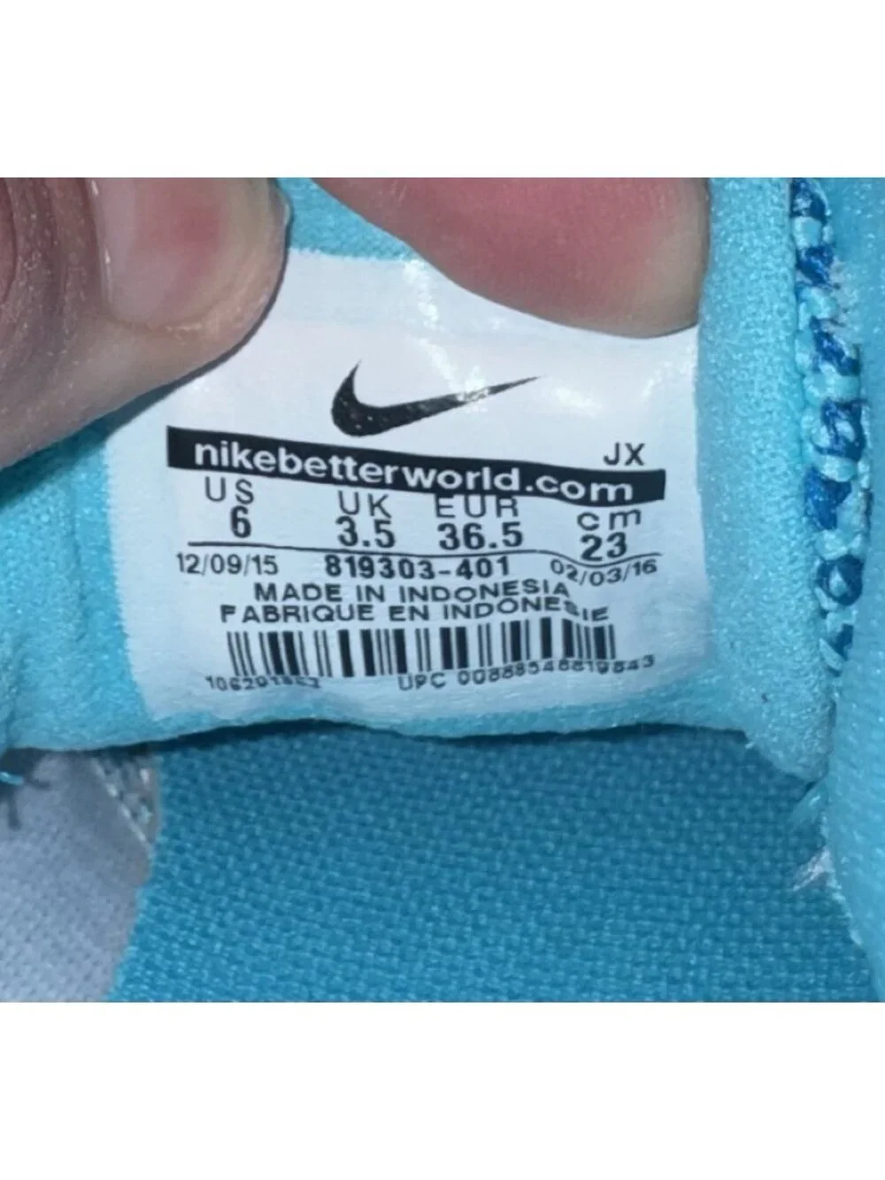 Nike Revolution 3 Womens Athletic Running Shoes Size 6 Turquoise Blue Gray White